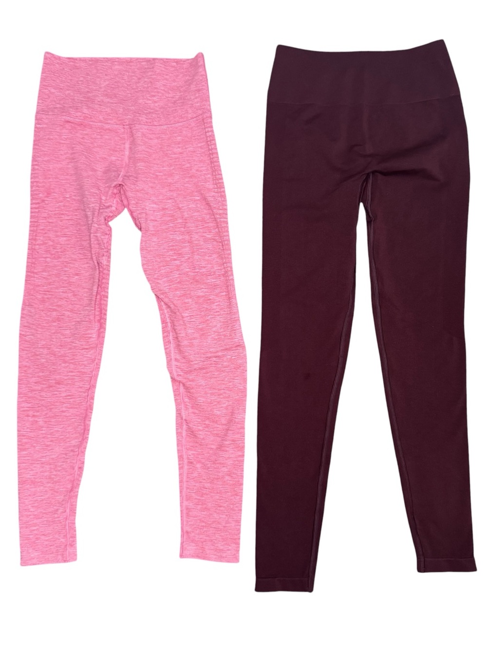 Alphalete Women’s Leggings Bundle Size Small Pink & Burgundy Activewear